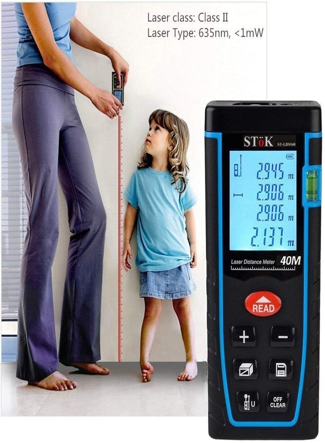 SToK St-Ldm40 Laser Rangefinder/Distance Measuring Meter Tape, 0.05 to 40 Meter, Black with 1 Year OFFSITE Warranty. - Image 4